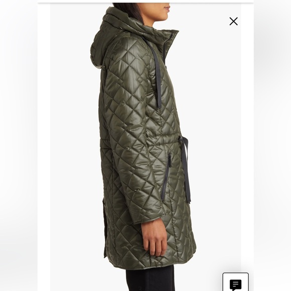 NWT Sam Edelman Women’s Quilted Anorak Coat Puffer Warm Cozy Fall Winter - Picture 4 of 13